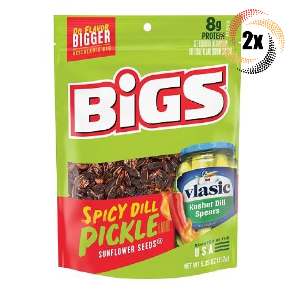 2x Bags Bigs Vlasic Spicy Dill Pickle Flavor Sunflower Seed Bags | 5.35oz - $17.70