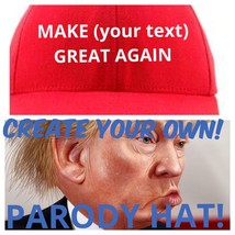 Custom Parody Red Baseball Hats Caps Trump Inspired Embroidered Personalized - £13.17 GBP