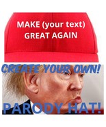 CUSTOM Parody Red Baseball Hats Caps Trump Inspired EMBROIDERED PERSONAL... - $19.37