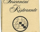 Toscanini Ristorante Menu Pennsylvania Ave SE Washington DC Capitol Hill... - £45.89 GBP