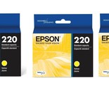 Epson T220 DURABrite Ultra Ink Standard Capacity Yellow Cartridge Pack of 3 - $35.63