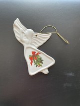 1988 Pfaltzgraff Christmas Heritage Pottery Flat Angel Ornament Vintage USA - £15.45 GBP
