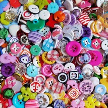 Random 100Pcs Small Plastic Buttons Diy Sewing Craft Accessory (Mix) - $14.99