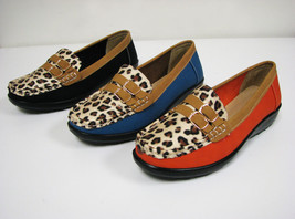 Women&#39;s Buckle Driving Loafers Leopard Colors Oxfords Flats Moccasin Sho... - $9.85