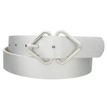 Mirrored Triangle Cracked Pu Buckle Belt - $13.99