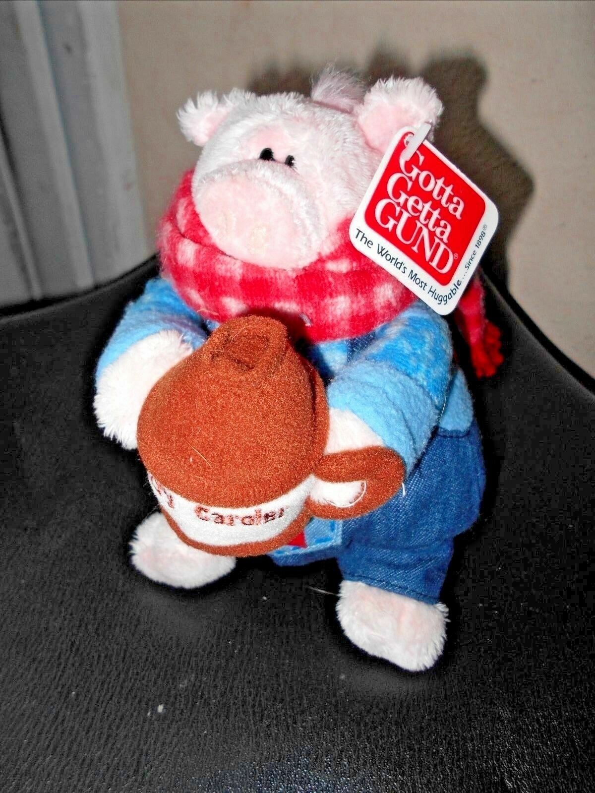 Gund Down On The Farm Stuffed Animal Toy Jug Band Hoggins New 6.5 in Tall 2000 - $14.84