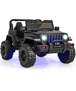 12V Kids Ride-on Jeep Car with 2.4 G Remote Control-Solid Black - Color:... - €268,01 EUR