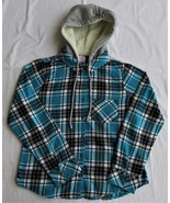 No Boundaries Girl&#39;s Flannel Shirt w/Sherpa Hood Size Medium (7-9) - $16.44 CAD