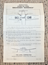 Lionel Postwar #6500 Bonanza Airplane Car Instruction Sheet #6500-3 5-62... - £17.74 GBP