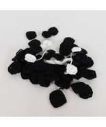 Lot Of 55 Handmade Crocheted Circles Squares Various Sizes Black &amp; White... - £15.28 GBP