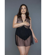 1 Pc Deep V-neck Mesh Babydoll - €38,79 EUR