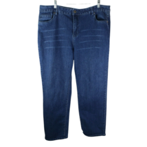 Avenue Womens Jeans Size 22 Average Straight Leg 42x30 Dark Blue Denim - £13.50 GBP