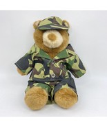 Army Teddy Bear Plush Build A Bear Brown Tan Camo Outfit BAB Stuffed Ani... - £17.42 GBP