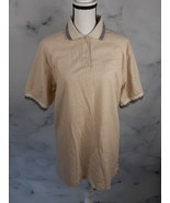 Ash City Ladies Sport Polo Light Tan Textured Short Sleeve Size Large - $264.99 MXN