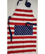 4th Of July American Flag 100% Cotton Bib Apron With Pocket Cooking Holi... - $40.73 CAD