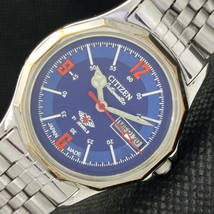Genuine Vintage Citizen Automatic 8200 Japan Mens D/D Blue Watch 608j-a317071-6 - £22.35 GBP
