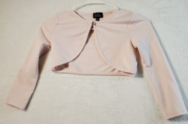 Lilt Cardigan Sweater Youth XS Baby Pink Knit Polyester Long Sleeve Roun... - $15.69