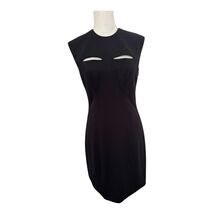 Deity New York Dress Women's 4 Black Sleeveless Sheath Cut Out Front - $76.94