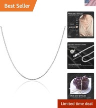 DSS Classic Twisted 24in Sterling Silver Necklace - Durable Women&#39;s Jewelry - €50,09 EUR