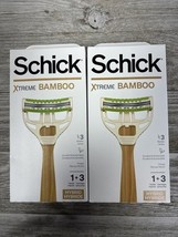 2x SCHICK XTreme Bamboo Hybrid Razor 3-Cartridge Blades 1-Handle - $13.74