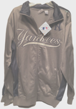 N.Y. Yankees Grayish Blue New Scripted MLB AL Full Zip Track Jacket L Tall Tag - £24.84 GBP