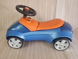 Genuine BMW  Baby Racer Blue Orange Toddler Kids Toy Car Scoot Push - $101.57