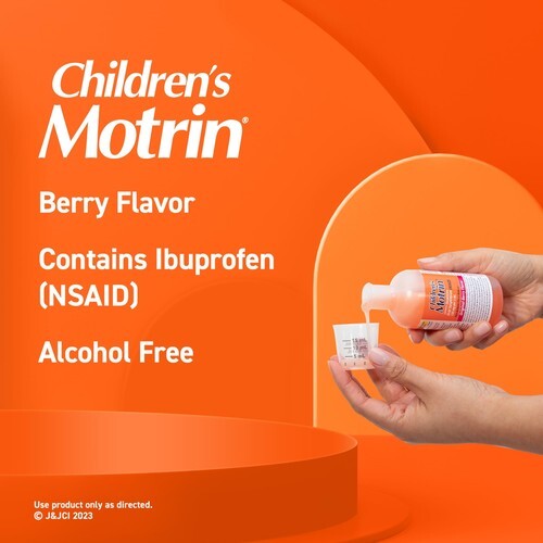 Children's Motrin Ibuprofen Kids Medicine *01/2026*, Berry Flavored, 4 fl. oz Item image 3