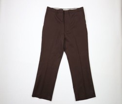 Vtg 70s Streetwear Mens 38x30 Knit Wide Leg Flared Bell Bottoms Pants Br... - £85.57 GBP
