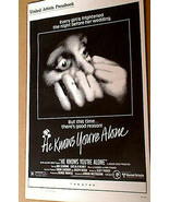 United Artists &quot;He Knows You&#39;re Alone&quot; 1980 Large Pressbook Many Adverti... - $152.31 MXN