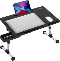 LT06 Pro Adjustable Laptop Table [Large Size], Portable Standing Bed Desk, Folda - £41.26 GBP