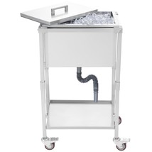 VEVOR 32qt Rolling Ice Chest Cooler Cart Outdoor Stand Up Cooling Bin on Wheels - £274.35 GBP