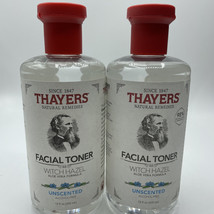 2X Thayers Unscented Witch Hazel Facial Toner 12 oz Aloe Vera Formula Lot of 2 - £12.14 GBP