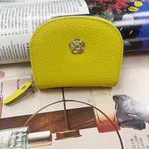 Genuine Leather Bag Accordion Card Bag Cowhide Wallet Camellia Genuine L... - £5.54 GBP