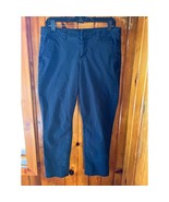 Ana Black Chino crop Pants Casual Straight Leg  size 8 - $475.17 MXN