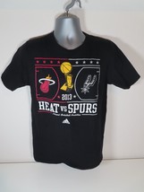 San Antonio Spurs Vs Miami Heat NBA Finals 2013 T-Shirt Roster Sz MEDIUM Adidas - £11.88 GBP