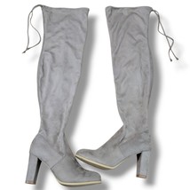 Refresh Boots Size 8.5 Women&#39;s Refresh Thigh High Chunky Heel Boots Faux... - $42.60