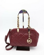 NWT MICHAEL Michael Kors Susannah Quilted Leather Convertible Satchel Bag $298 - £142.25 GBP