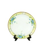 Nippon Decorative Plate Blue Floral Bouquets Gold Rim Hand Painted 9&quot; - $44.75 CAD