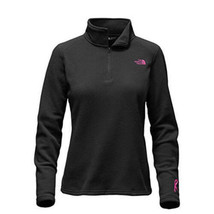 The North Face Womens One Quarter Zip Jacket, Tnf Black/Meadow Pink Size X-Small - £58.15 GBP
