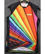 NEW: Aogda RAINBOW Full-Zip Cycling Shirt Jersey Mesh Sides Size Large - £14.21 GBP