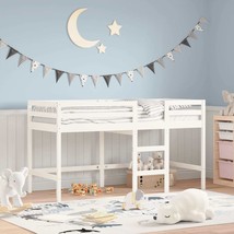 Kids&#39; Loft Bed with Ladder White 80x200 cm Solid Wood Pine - £95.67 GBP