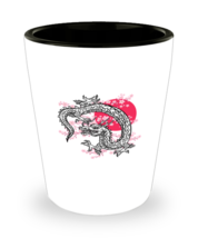 Shot Glass Party Funny Dragon Kanji Japanese  - £15.38 GBP