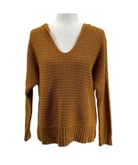 Rachel Zoe Brown Pullover Sweater Hooded V-neck Medium - $19.77 CAD