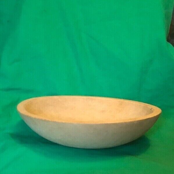 Primary image for VTG MARQUETTE WOODEN DOUGH BOWL PRIMITIVE COUNTRY FARM KITCHEN TURNED CARVED OLD
