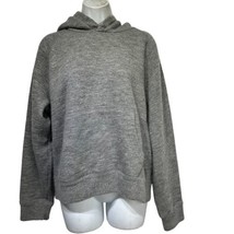 ozia gray pullover hooded wool sweater Long Sleeve Hoodie Sweatshirt Size M - $34.64