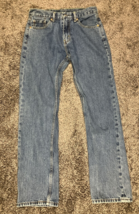 Levis 505 Mens Jeans 30x32 Blue Distressed Pants Grunge Denim Skater Str... - £30.24 GBP
