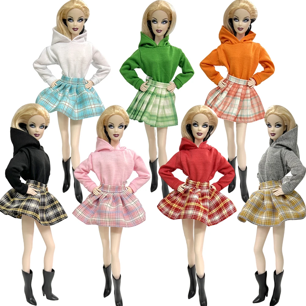 1 Pcs Fashion Dress Outfit Casual  Sports Wear Shirt Skirt Princess for Barbie - £6.33 GBP+