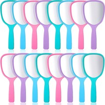 16 Pcs. Handheld Plastic Travel Makeup Cosmetic Mirror With, And Purple). - £28.33 GBP