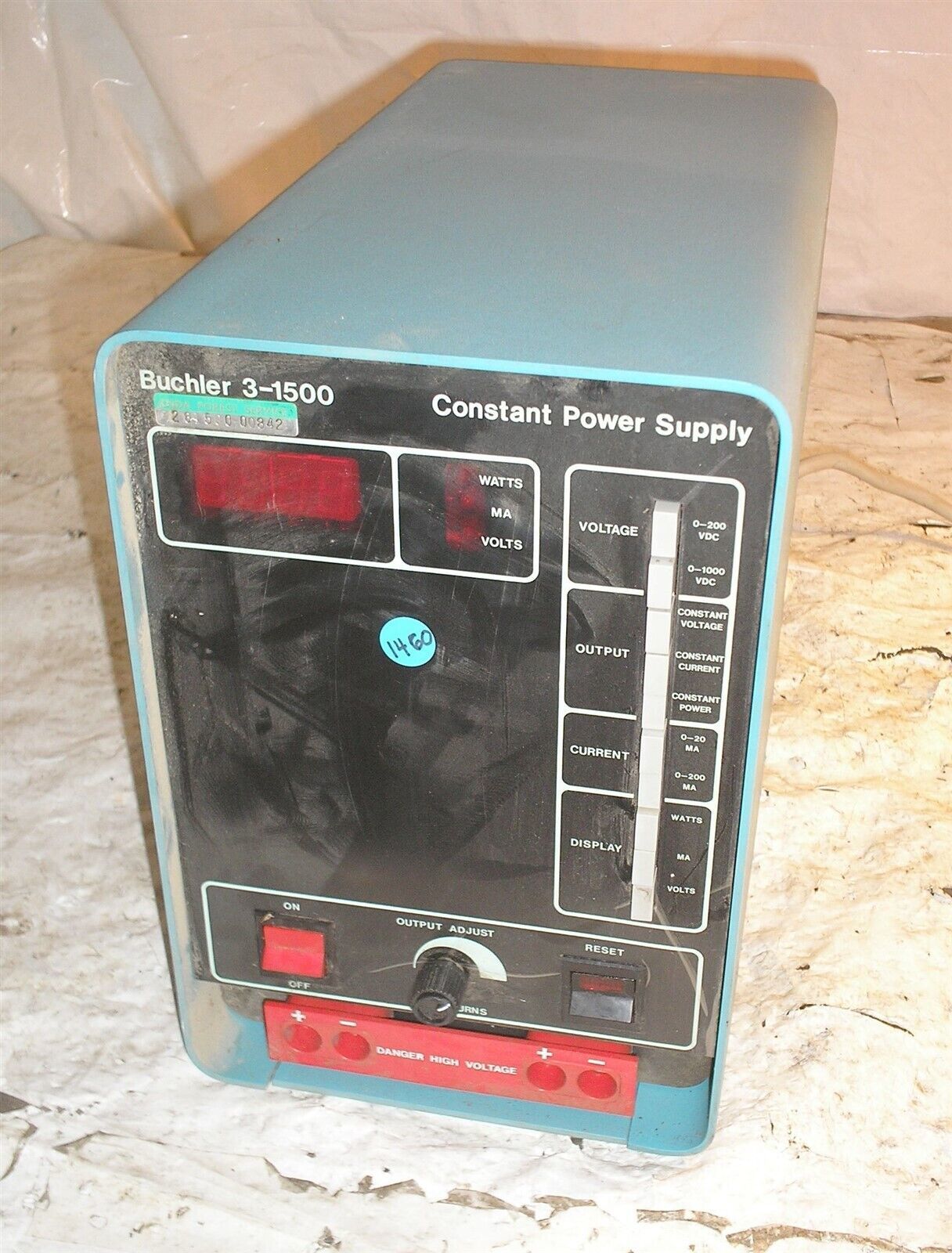 Buchler Instruments Constant Power Supply Model 3-1500 - Does Not Power On - $41.99
