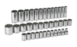 GEARWRENCH - 37 Pc. 1/2&quot; Dr 12 PT Std &amp; Deep Metric Socket Set - 9mm - 32mm - £142.40 GBP